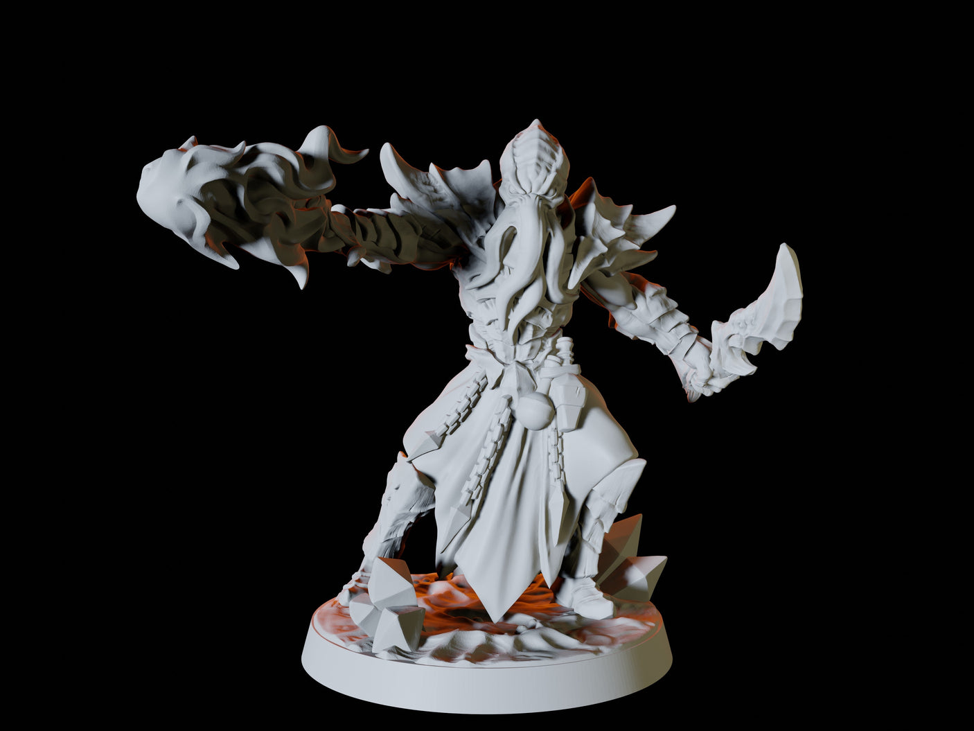 Mind Flayer Army - Six Soldiers Miniature for Dungeons and Dragons, Pathfinder or other TTRPGs