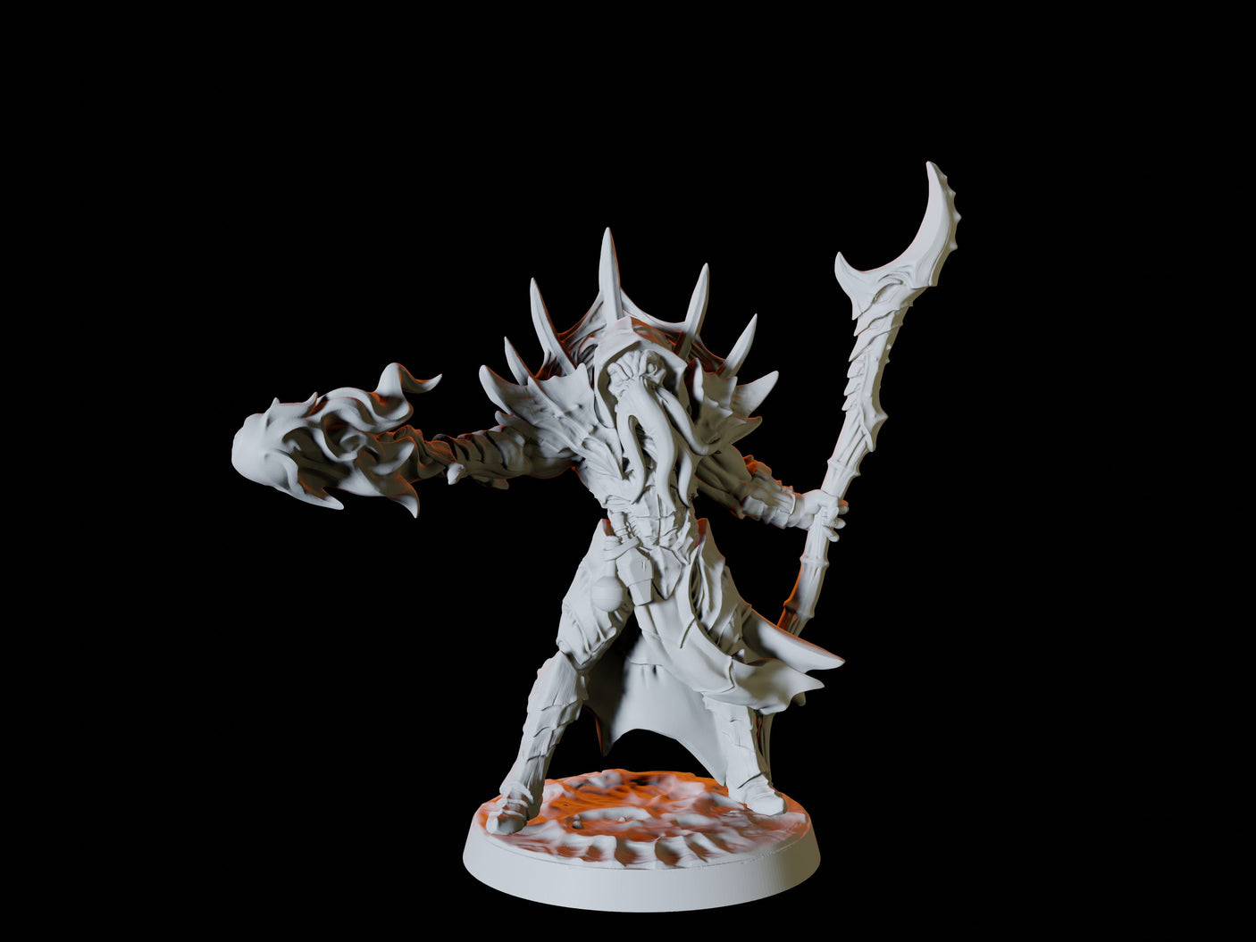 Mind Flayer Army - Six Soldiers Miniature for Dungeons and Dragons, Pathfinder or other TTRPGs