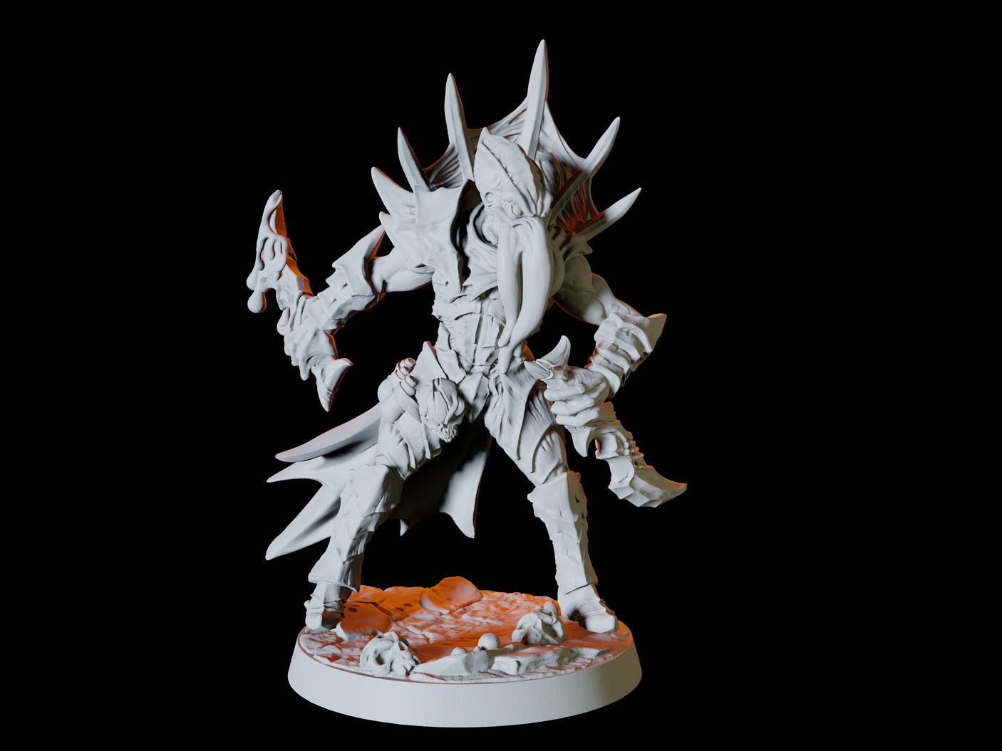 Mind Flayer Army - Six Soldiers Miniature for Dungeons and Dragons, Pathfinder or other TTRPGs