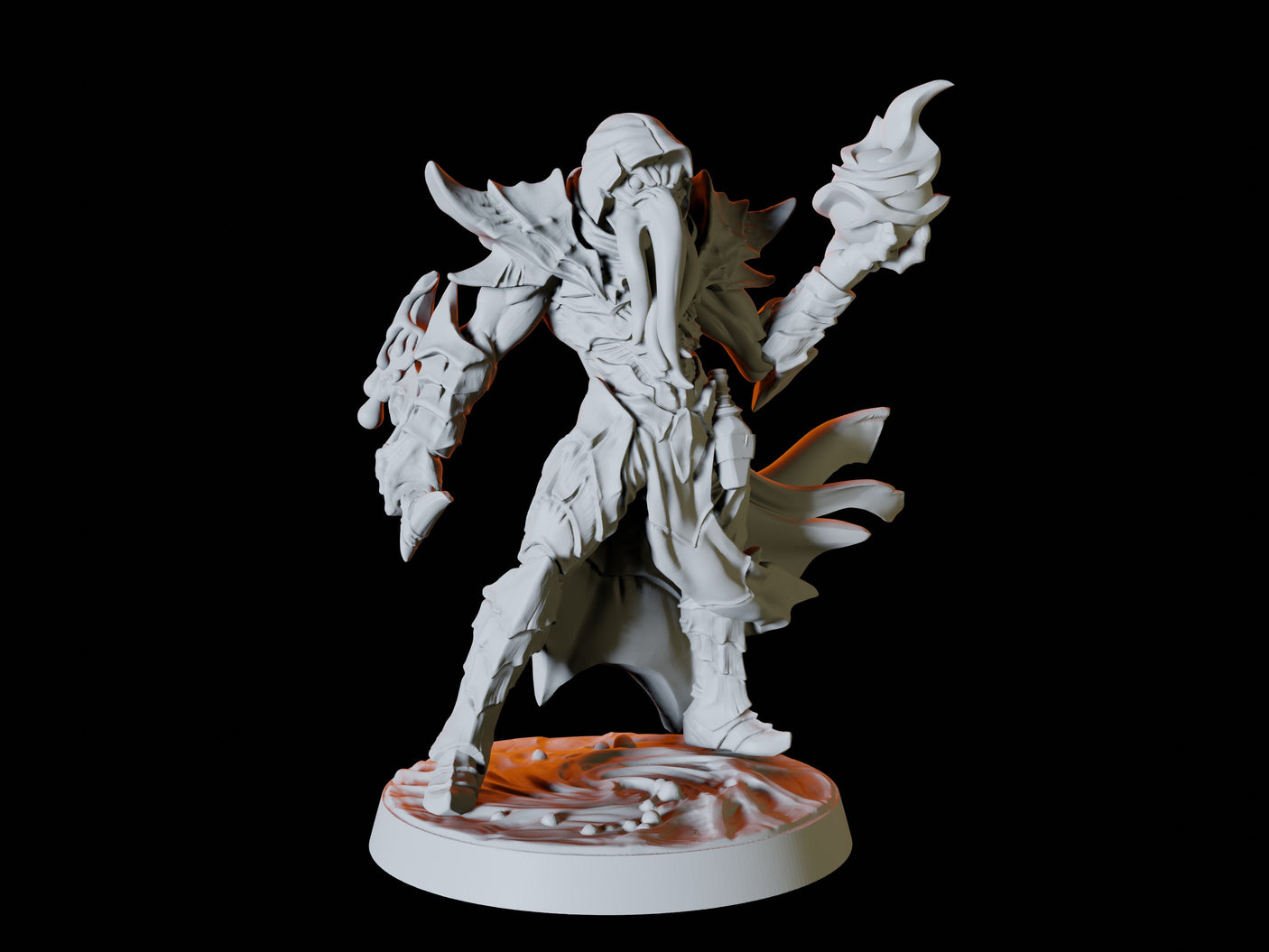 Mind Flayer Army - Six Soldiers Miniature for Dungeons and Dragons, Pathfinder or other TTRPGs