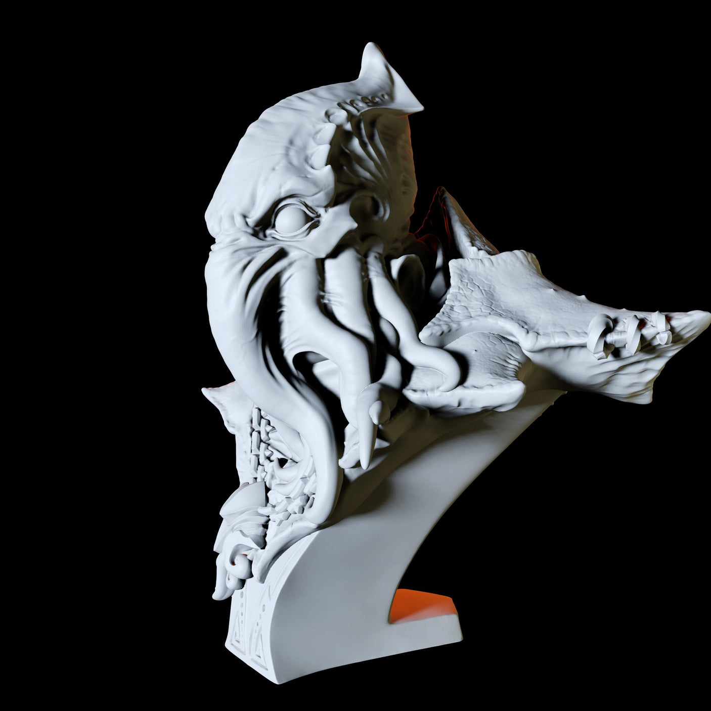 Mind Flayer Bust Miniature for Dungeons and Dragons, Pathfinder or other TTRPGs