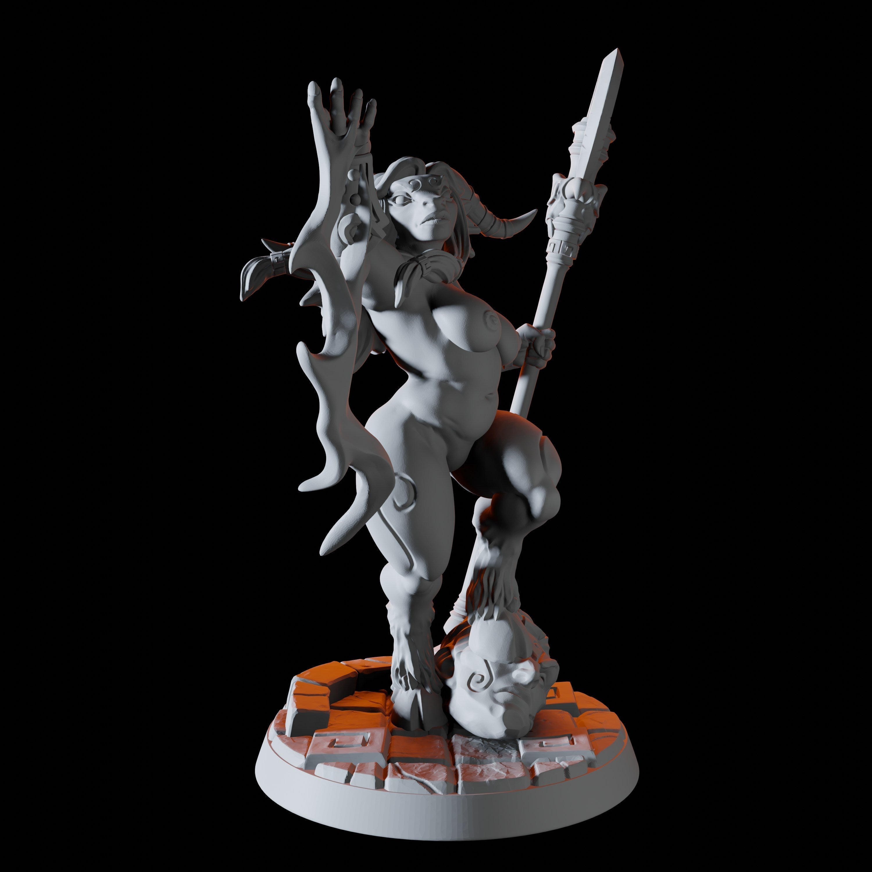 Minotaur Pinup Miniature for Dungeons and Dragons - Myth Forged