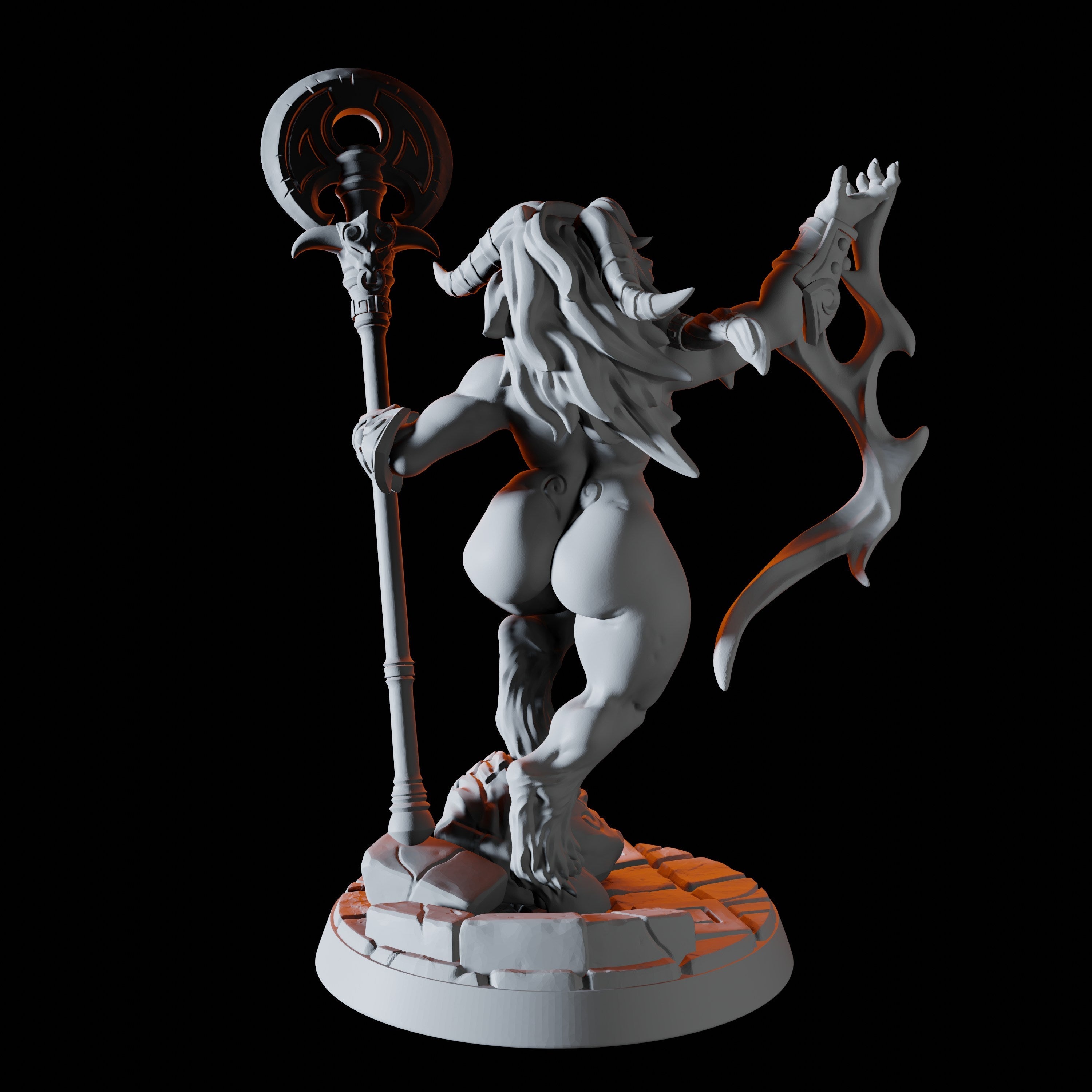 Minotaur Pinup Miniature for Dungeons and Dragons - Myth Forged