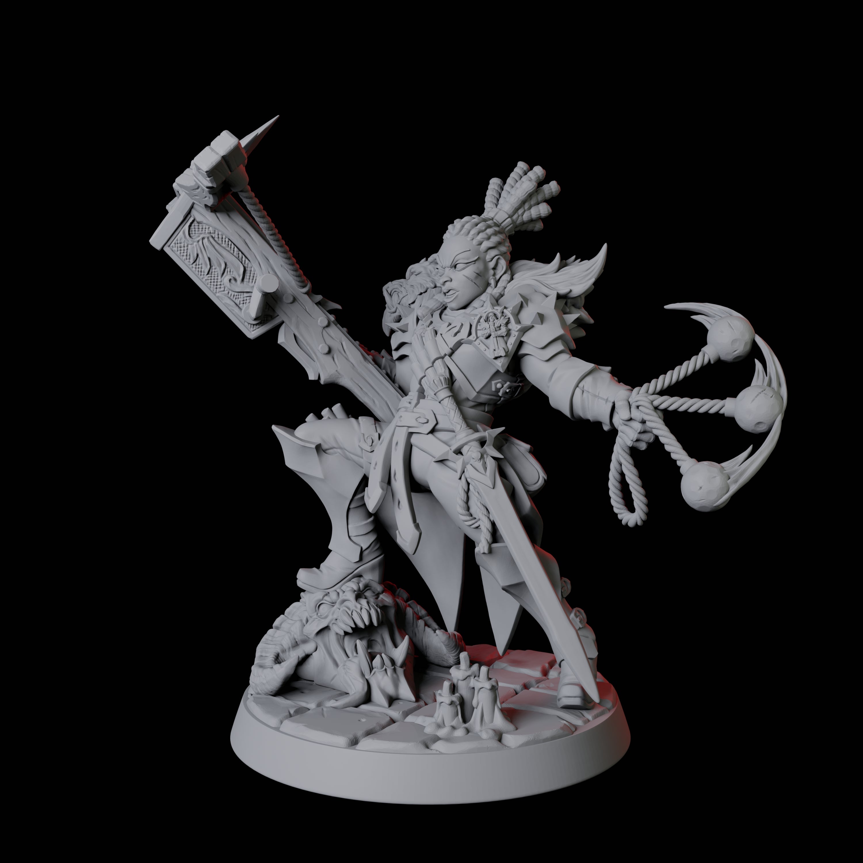 Mistress Vampire Hunter Miniature for Dungeons and Dragons, Pathfinder or other TTRPGs