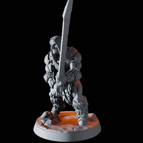 Mountain Barbarian A Miniature for Dungeons and Dragons, Pathfinder or other TTRPGs