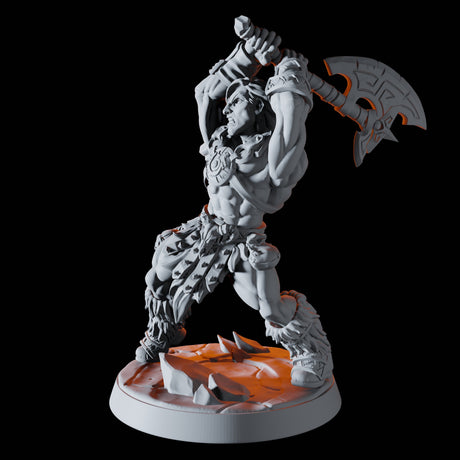 Mountain Barbarian B Miniature for Dungeons and Dragons, Pathfinder or other TTRPGs