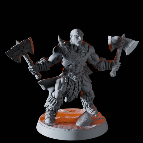 Mountain Barbarian C Miniature for Dungeons and Dragons, Pathfinder or other TTRPGs