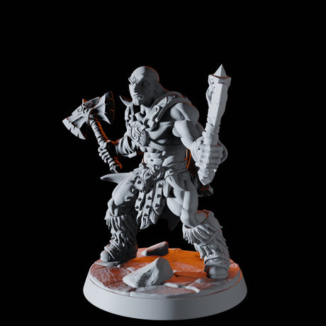 Mountain Barbarian C Miniature for Dungeons and Dragons, Pathfinder or other TTRPGs