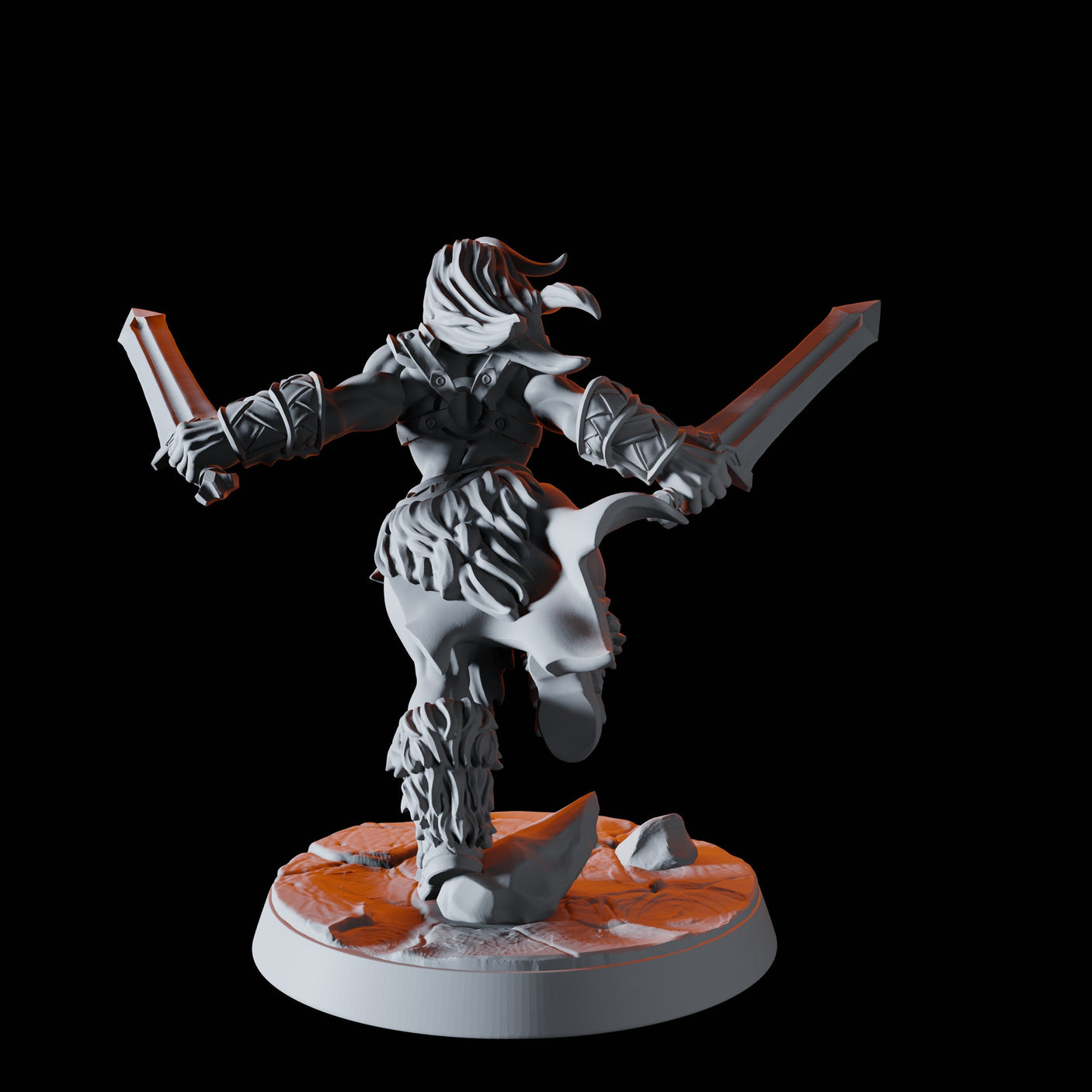 Mountain Barbarian E Miniature for Dungeons and Dragons, Pathfinder or other TTRPGs