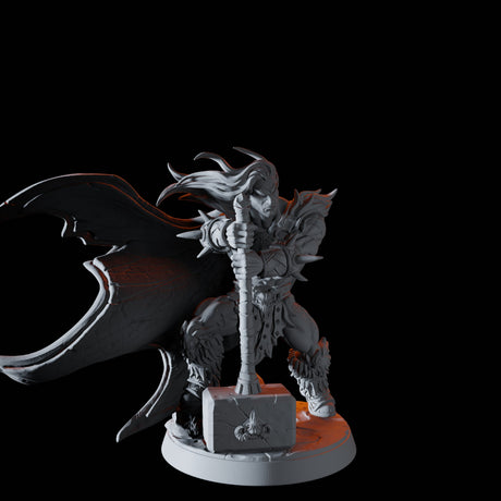 Mountain Barbarian Leader Miniature for Dungeons and Dragons, Pathfinder or other TTRPGs