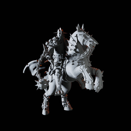 Mounted Death Knight Miniature for Dungeons and Dragons, Pathfinder or other TTRPGs