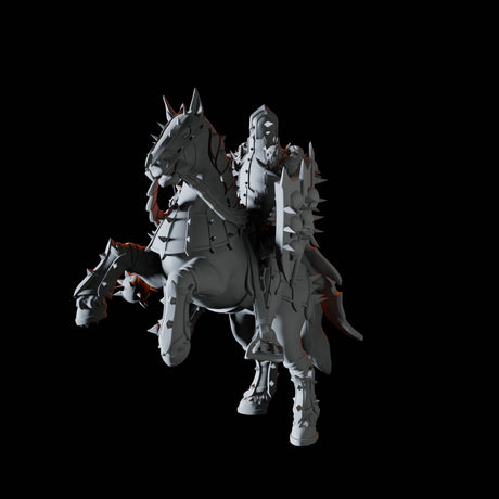 Mounted Death Knight Miniature for Dungeons and Dragons, Pathfinder or other TTRPGs