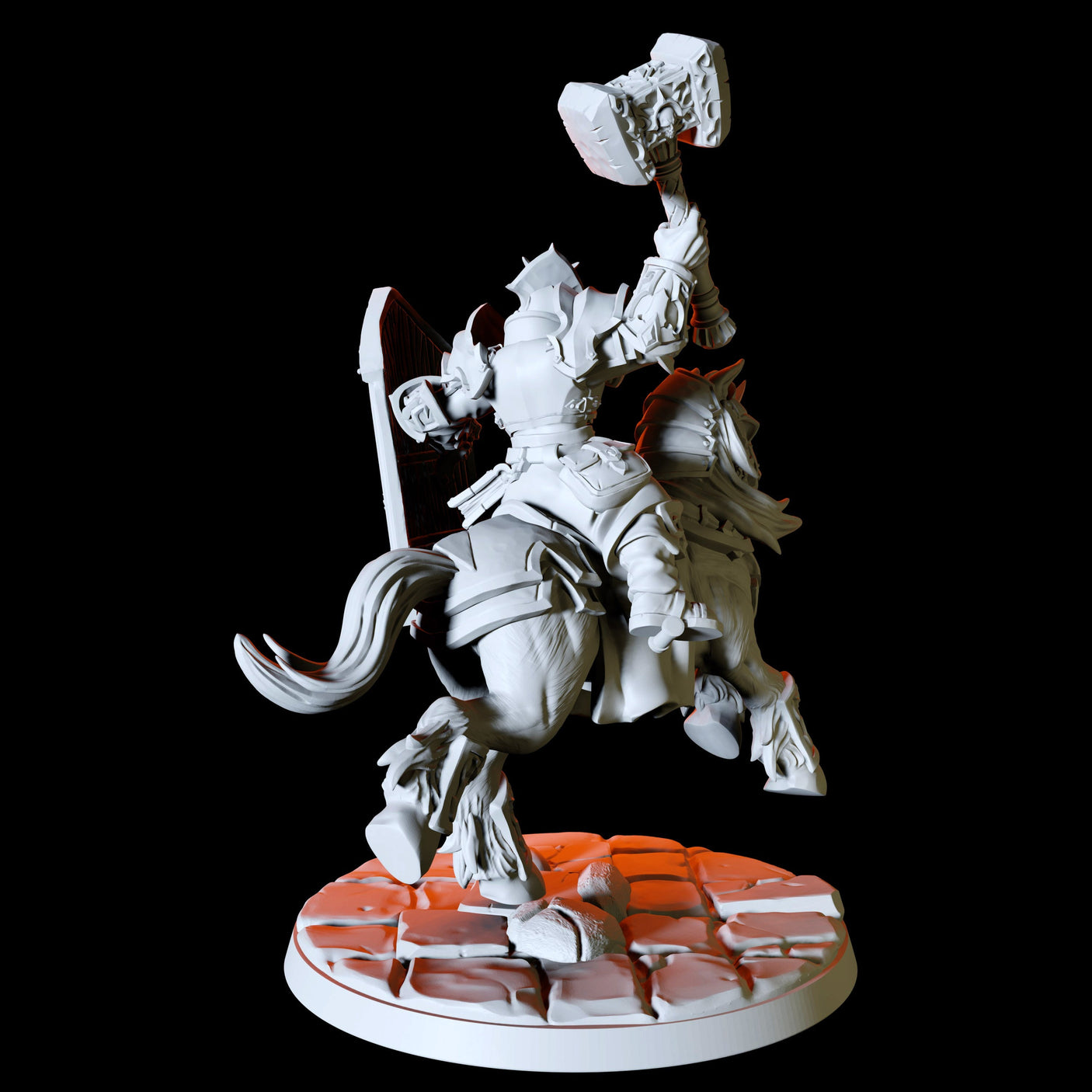 Mounted Paladin Knight Type B Miniature for Dungeons and Dragons, Pathfinder or other TTRPGs