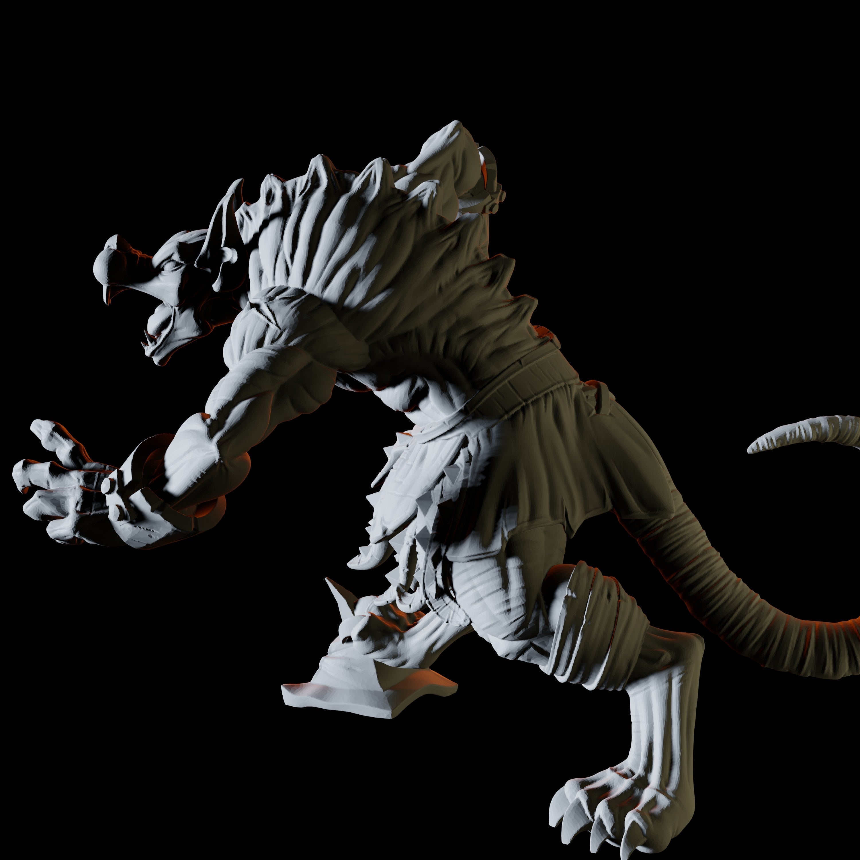 Mutant Ratfolk Monster Miniature for Dungeons and Dragons - Myth Forged