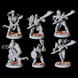 Orc Army - Six Soldiers Miniature for Dungeons and Dragons, Pathfinder or other TTRPGs