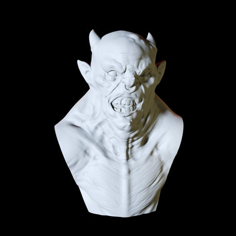 Orc Bust Miniature for Dungeons and Dragons, Pathfinder or other TTRPGs