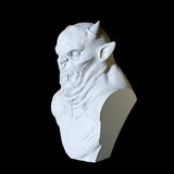 Orc Bust Miniature for Dungeons and Dragons, Pathfinder or other TTRPGs
