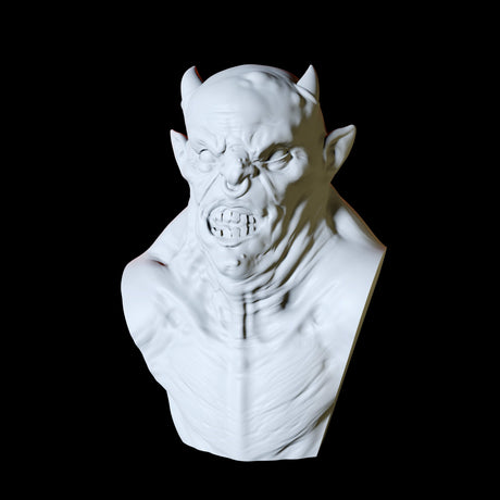 Orc Bust Miniature for Dungeons and Dragons, Pathfinder or other TTRPGs
