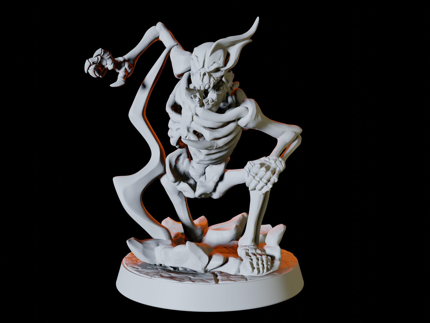 Orc Skeletons Miniature for Dungeons and Dragons, Pathfinder or other TTRPGs