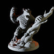 Owlbear on a branch Miniature for Dungeons and Dragons, Pathfinder or other TTRPGs