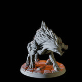 Pack of Hyenas Miniature for Dungeons and Dragons, Pathfinder or other TTRPGs