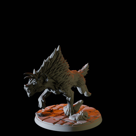 Pack of Hyenas Miniature for Dungeons and Dragons, Pathfinder or other TTRPGs