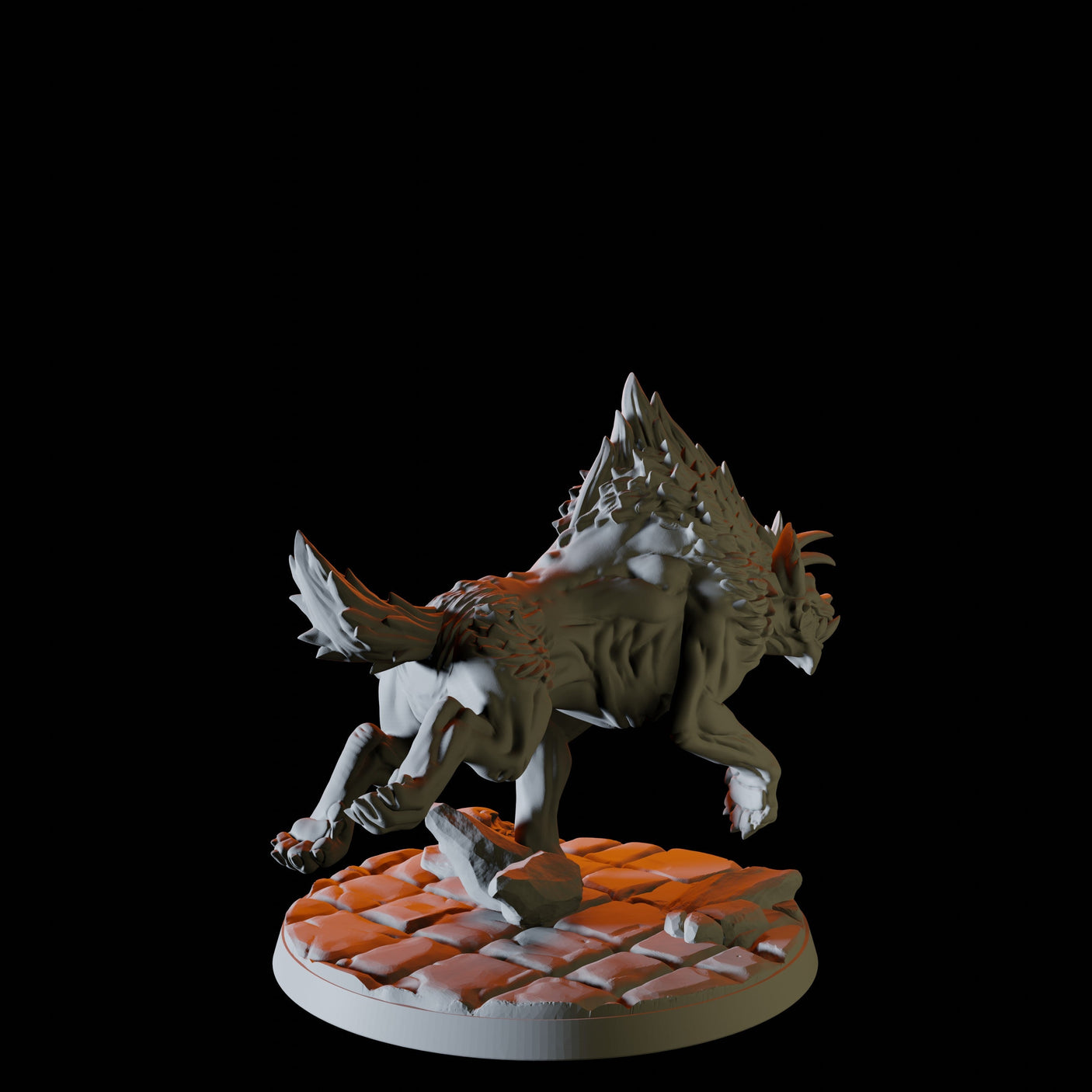 Pack of Hyenas Miniature for Dungeons and Dragons, Pathfinder or other TTRPGs
