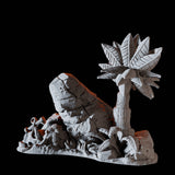 Palm Tree and Anchor Miniature for Dungeons and Dragons, Pathfinder or other TTRPGs