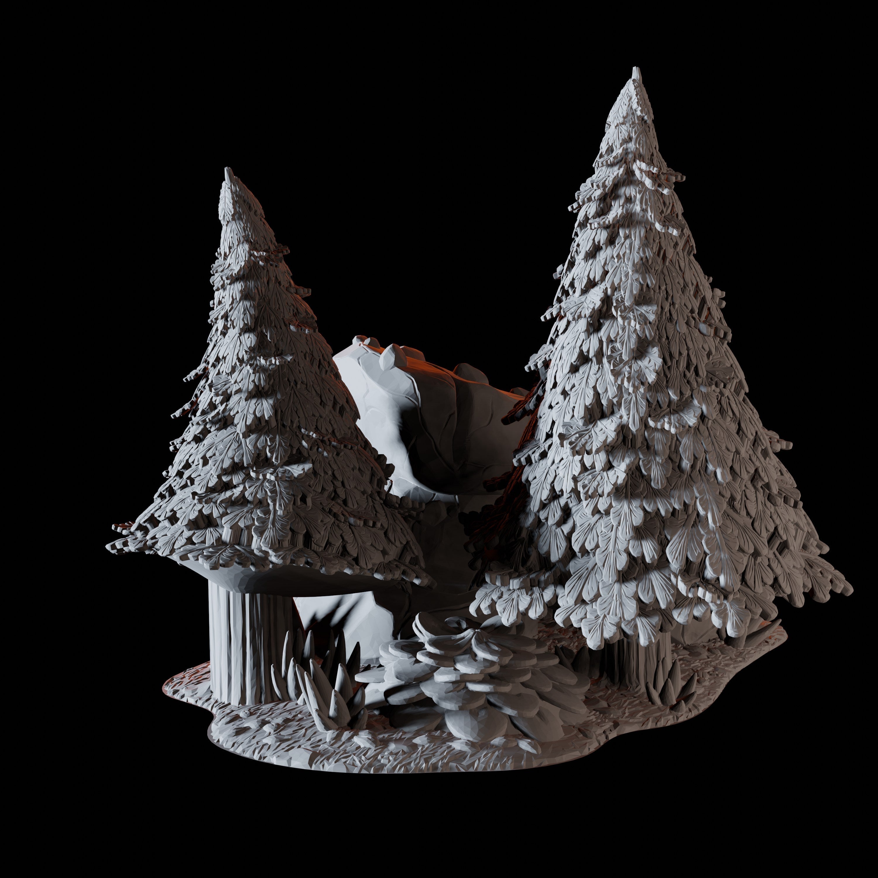 Pine Tree B - Forest Scatter Terrain Miniature for Dungeons and Dragons - Myth Forged