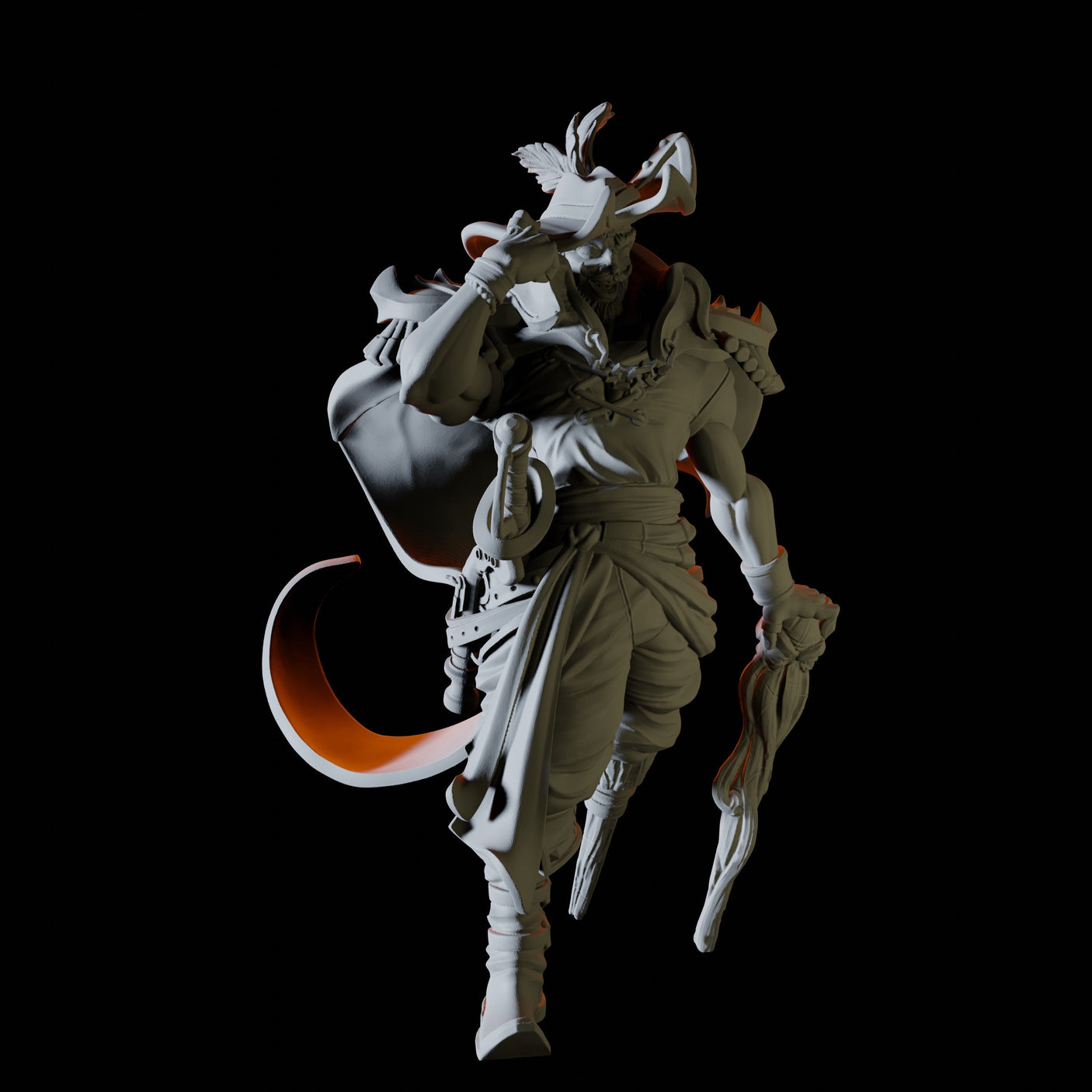 Pirate Captain Miniature for Dungeons and Dragons, Pathfinder or other TTRPGs