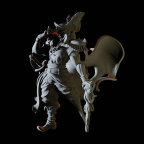 Pirate Captain Miniature for Dungeons and Dragons, Pathfinder or other TTRPGs