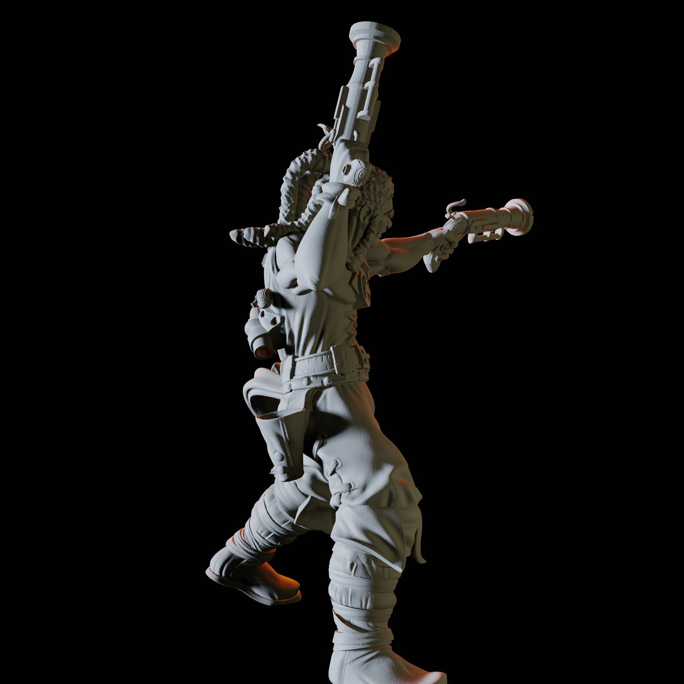 Pirate Gunslinger Miniature for Dungeons and Dragons, Pathfinder or other TTRPGs