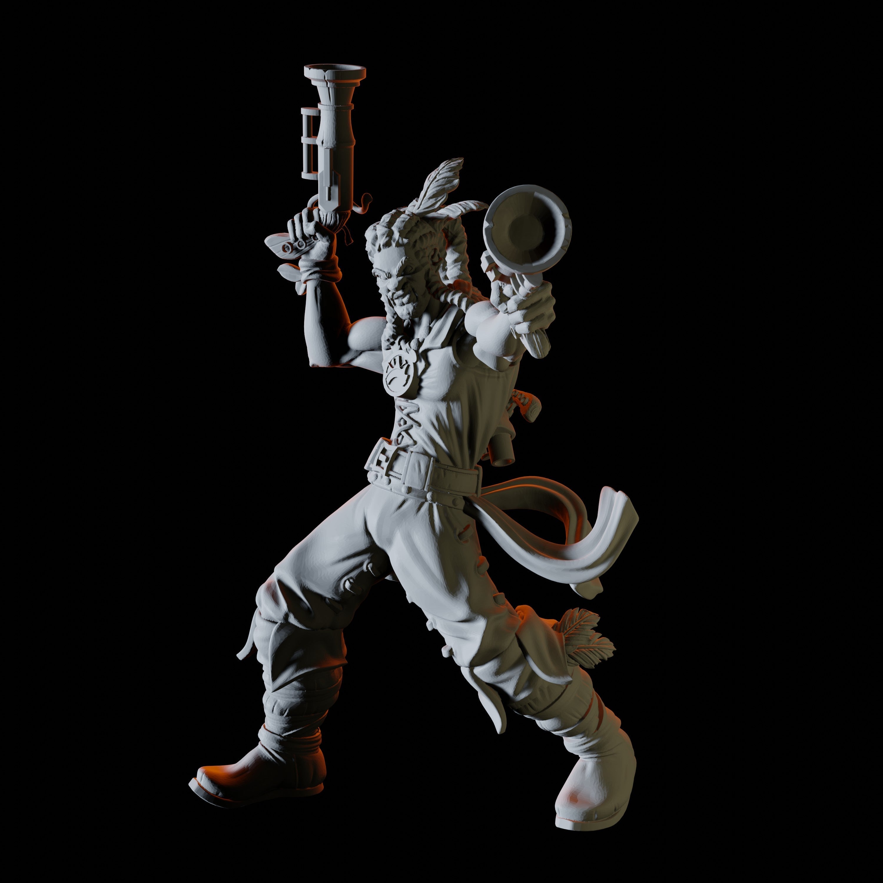 Pirate Gunslinger Miniature for Dungeons and Dragons - Myth Forged