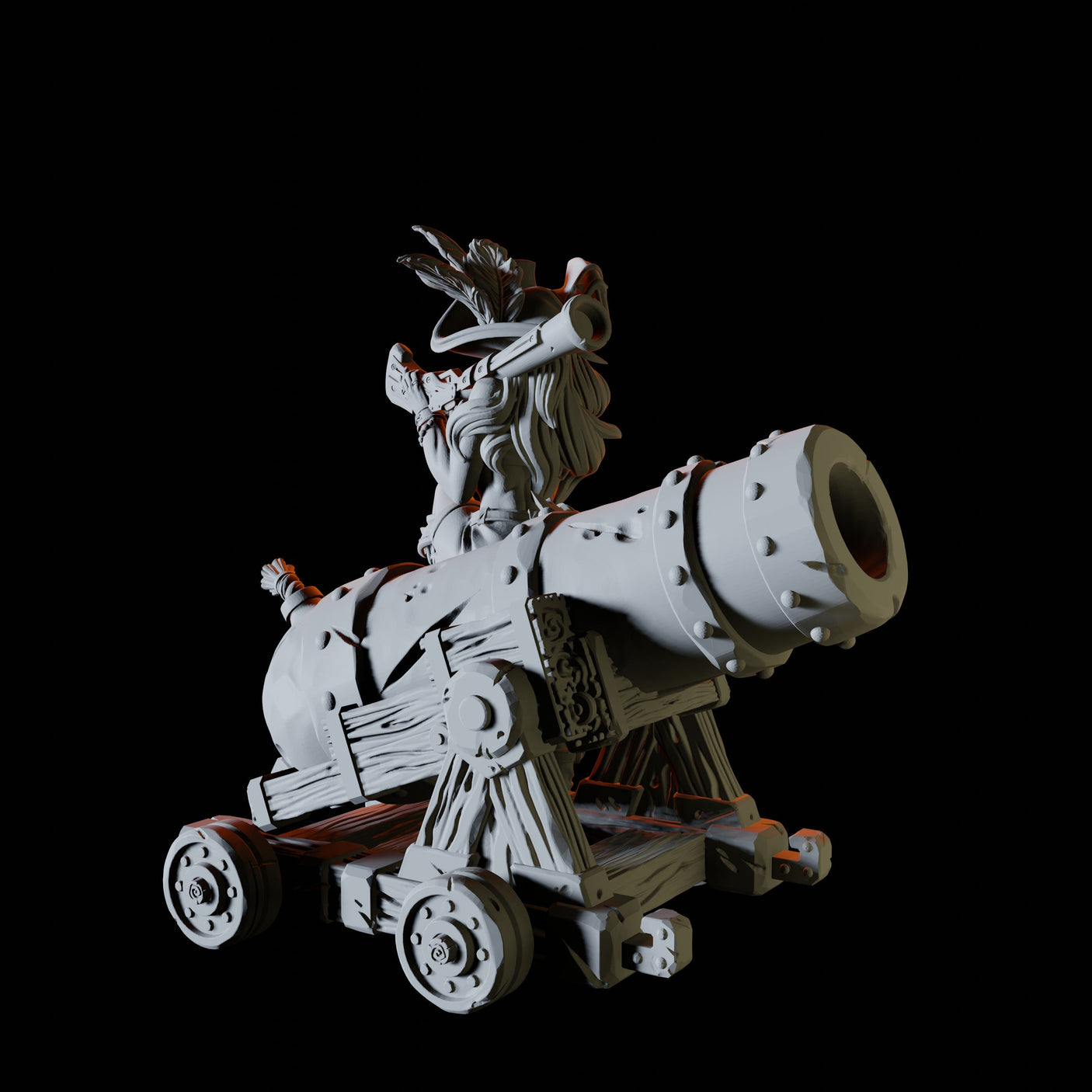 Pirate Pinup Miniature for Dungeons and Dragons, Pathfinder or other TTRPGs