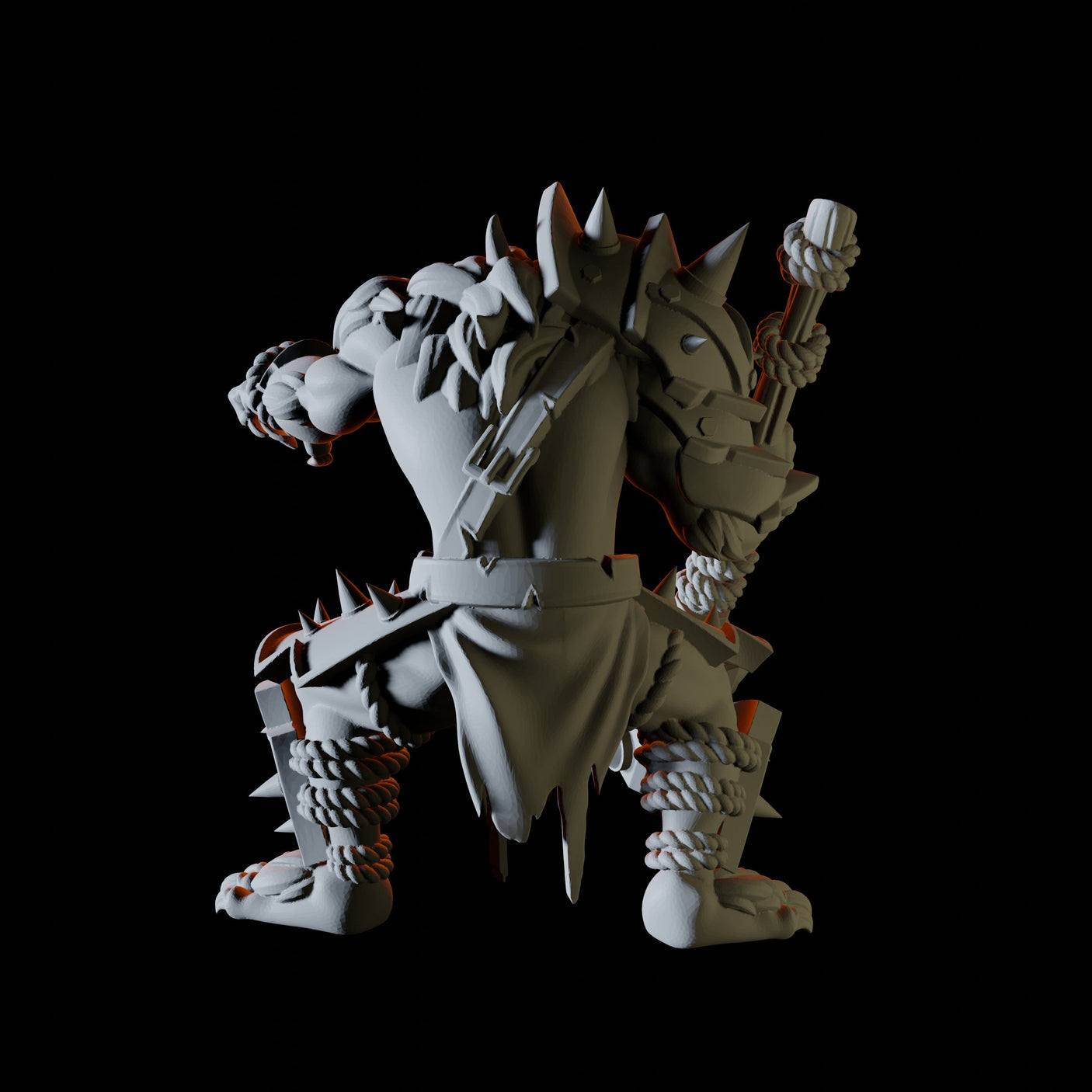 Pointing Bugbear Miniature for Dungeons and Dragons, Pathfinder or other TTRPGs
