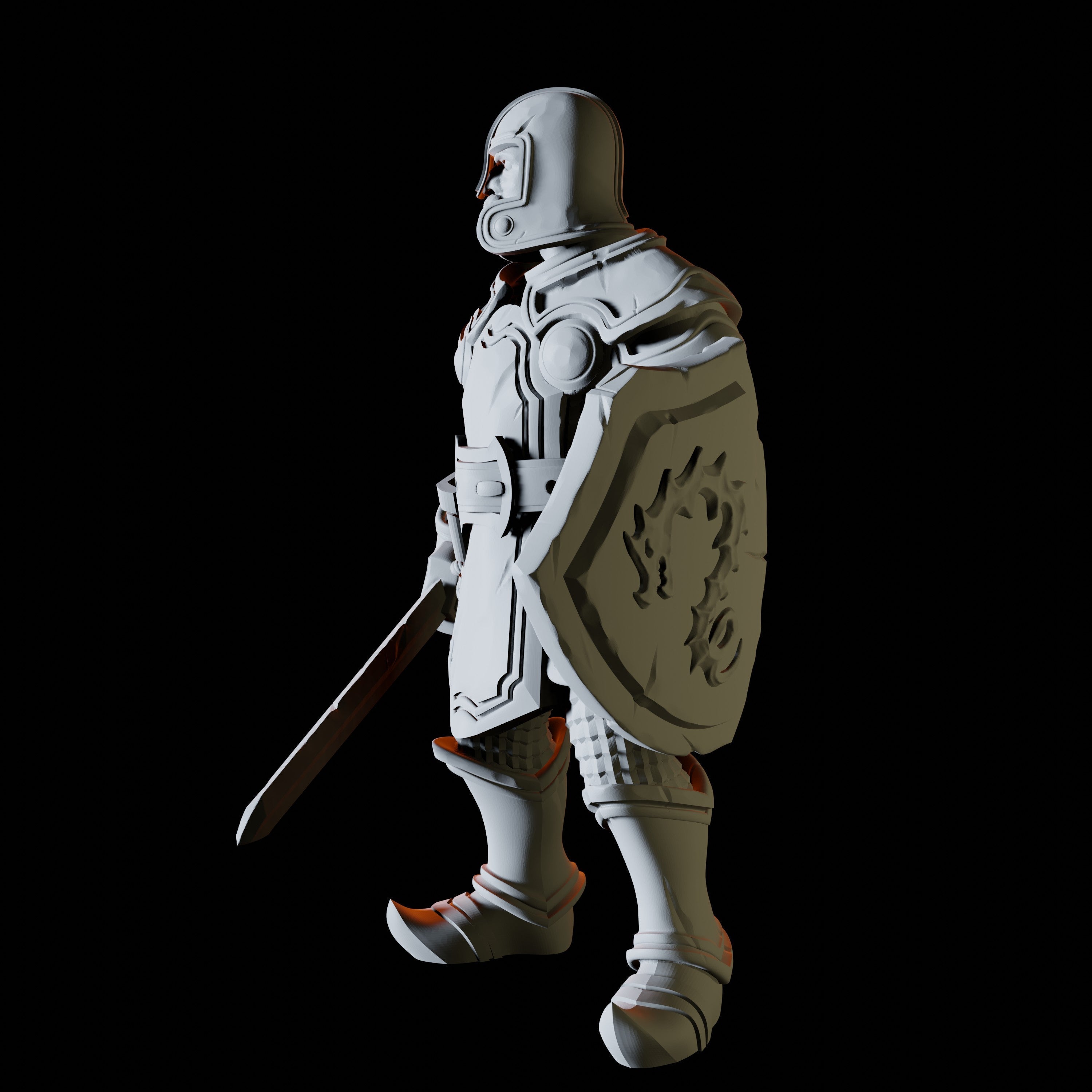 Human Knight Miniature for Dungeons and Dragons - Myth Forged