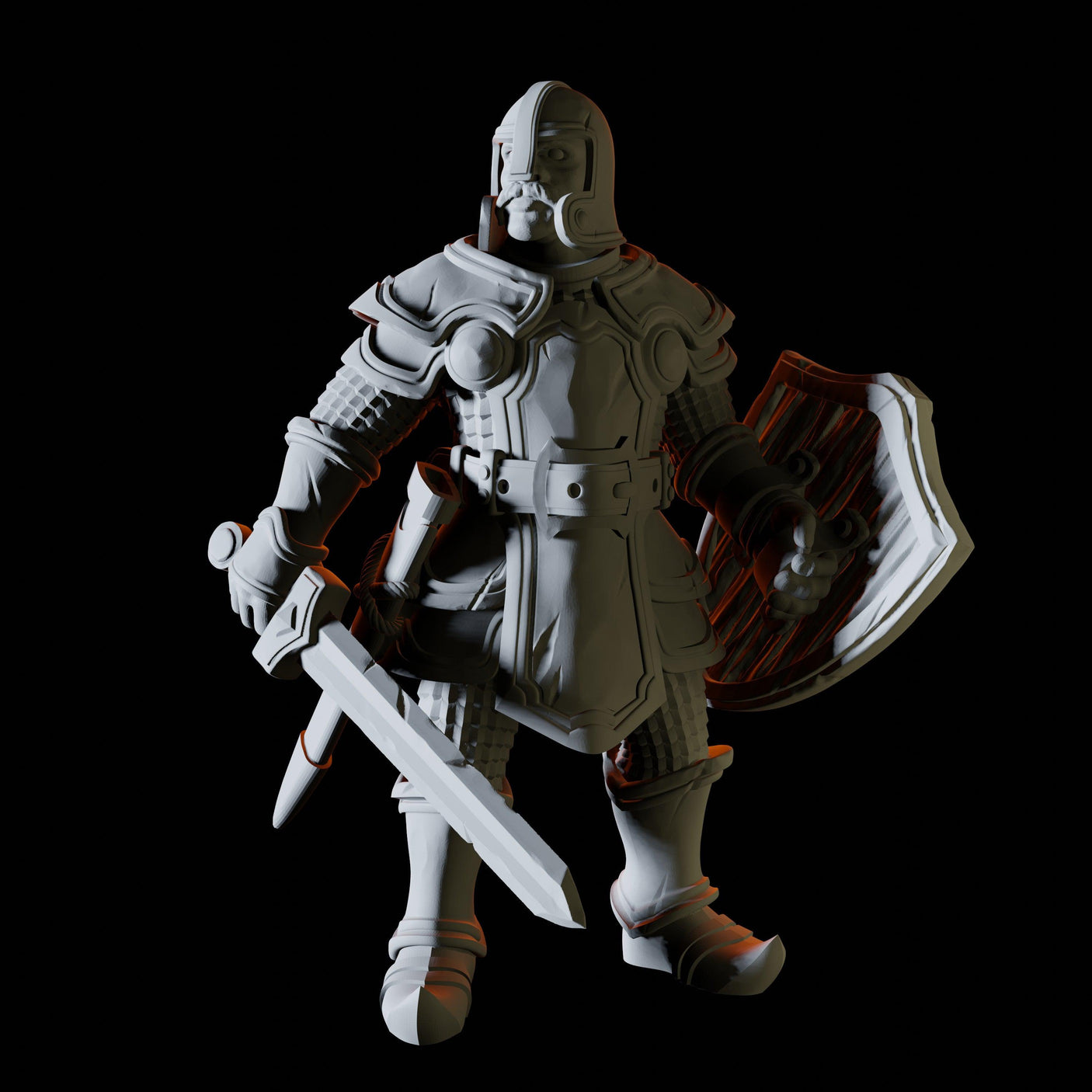 Proud Knight Miniature for Dungeons and Dragons, Pathfinder or other TTRPGs