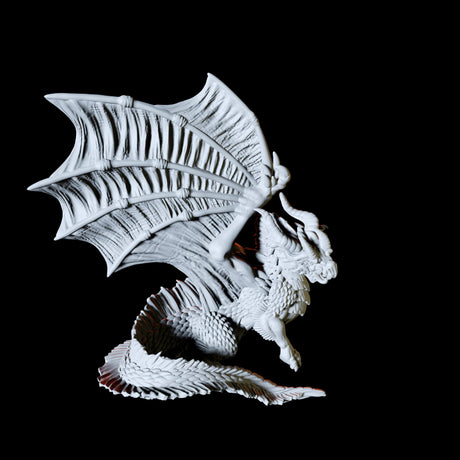 Rearing Golden Dragon Miniature for Dungeons and Dragons, Pathfinder or other TTRPGs
