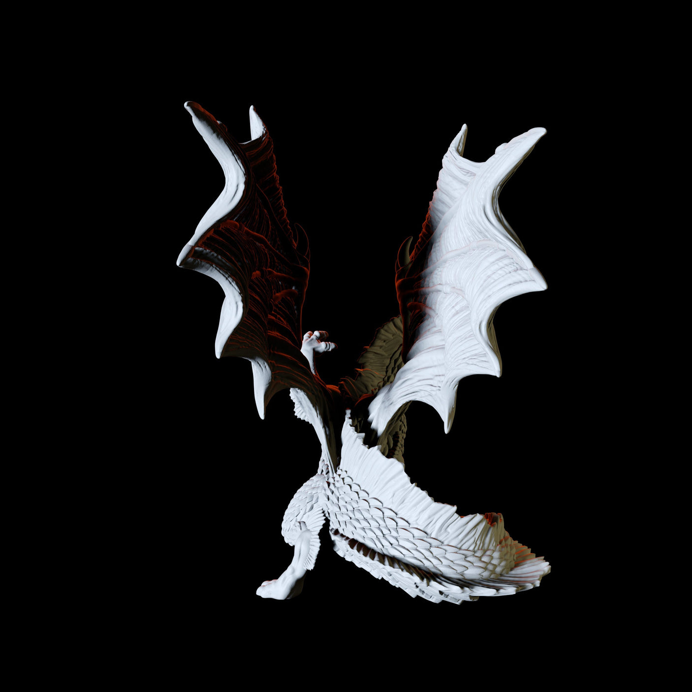 Rearing Golden Dragon Miniature for Dungeons and Dragons, Pathfinder or other TTRPGs