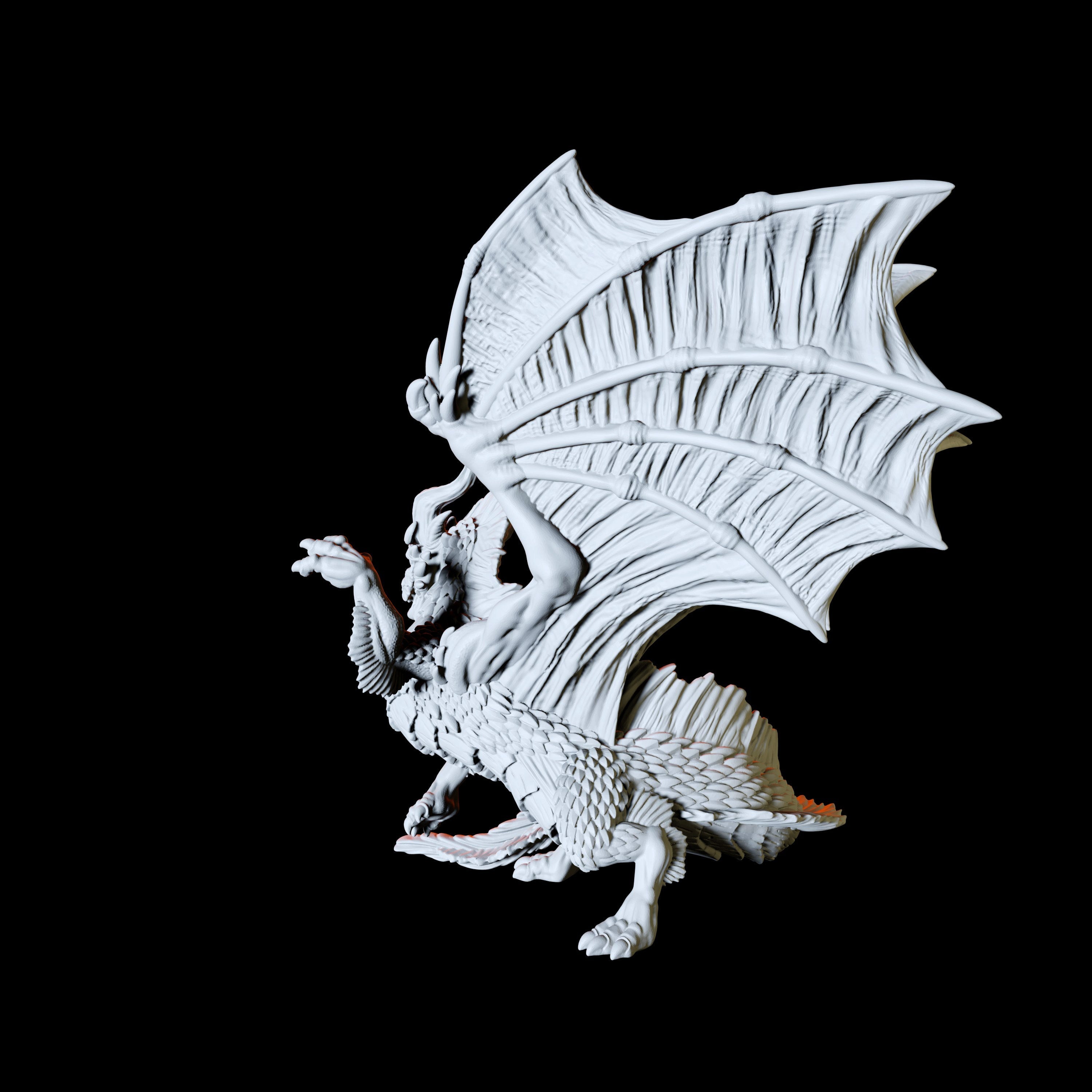 Rearing Golden Dragon Miniature for Dungeons and Dragons