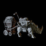 Rhino Caravan Miniature for Dungeons and Dragons, Pathfinder or other TTRPGs