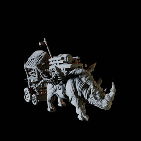 Rhino Caravan Miniature for Dungeons and Dragons, Pathfinder or other TTRPGs