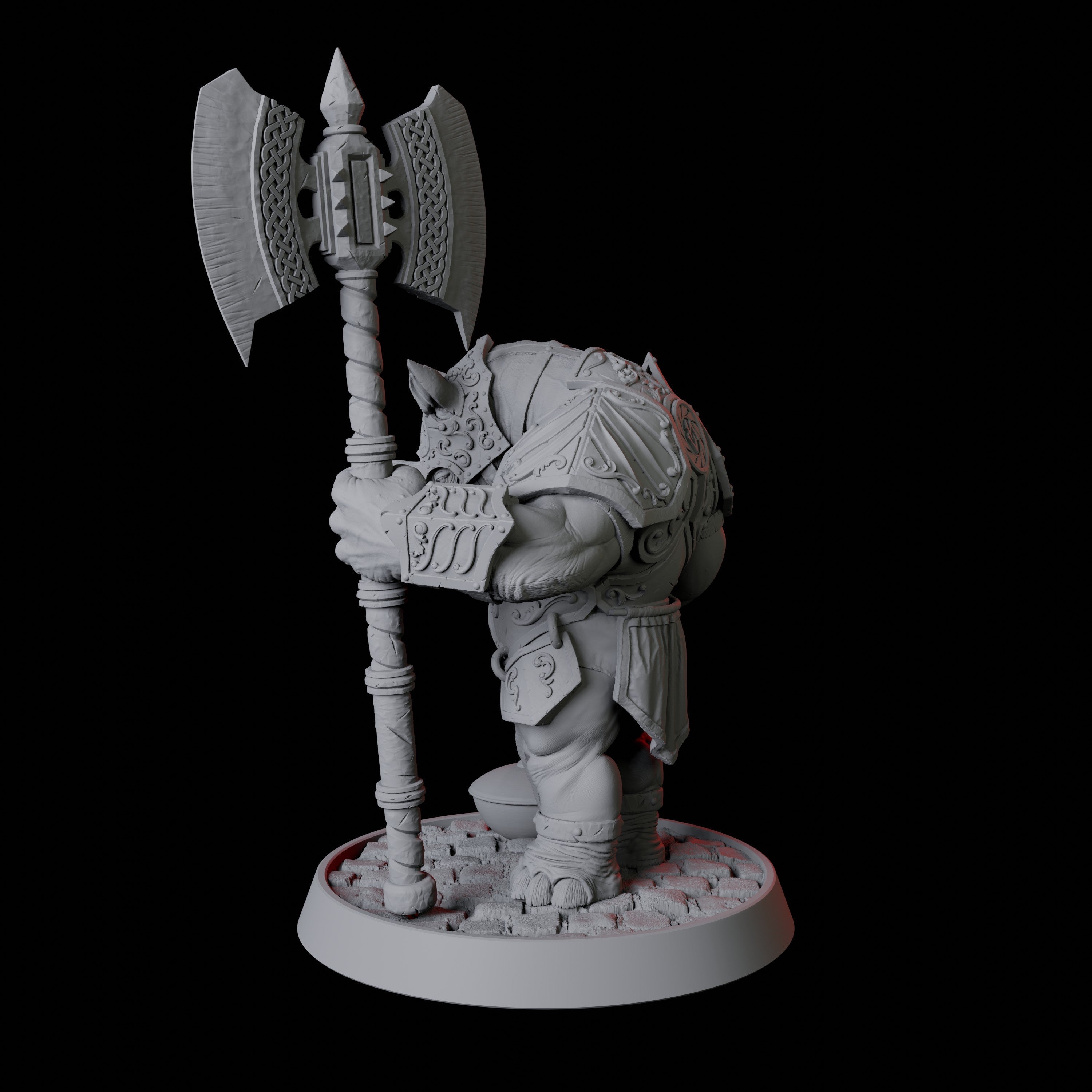 Rhino Folk Palace Guard Miniature for Dungeons and Dragons