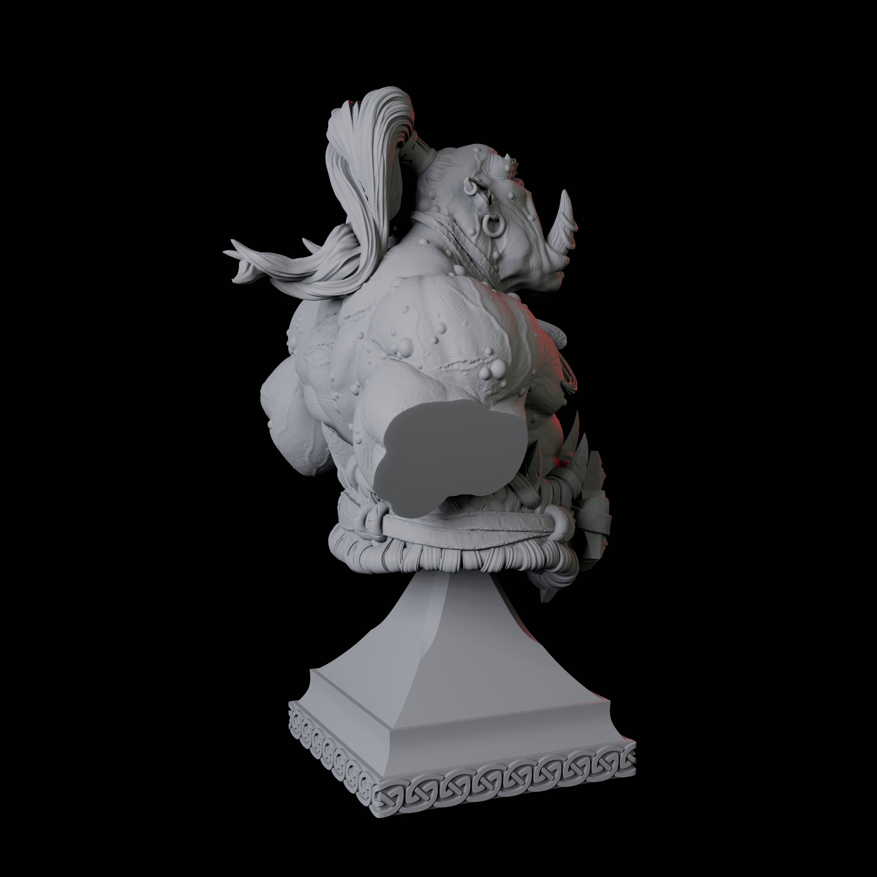 Roaring Orc Bust Miniature for Dungeons and Dragons