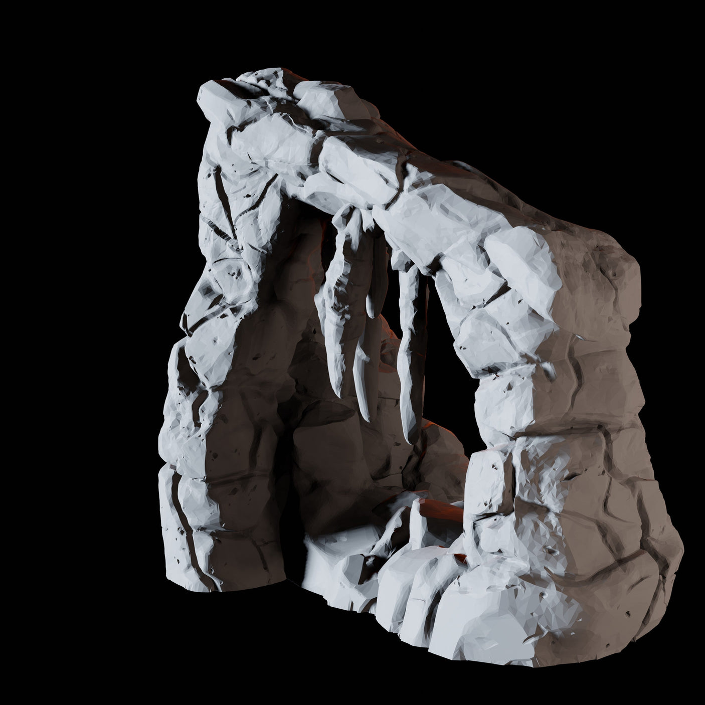 Rock Archway Miniature for Dungeons and Dragons, Pathfinder or other TTRPGs