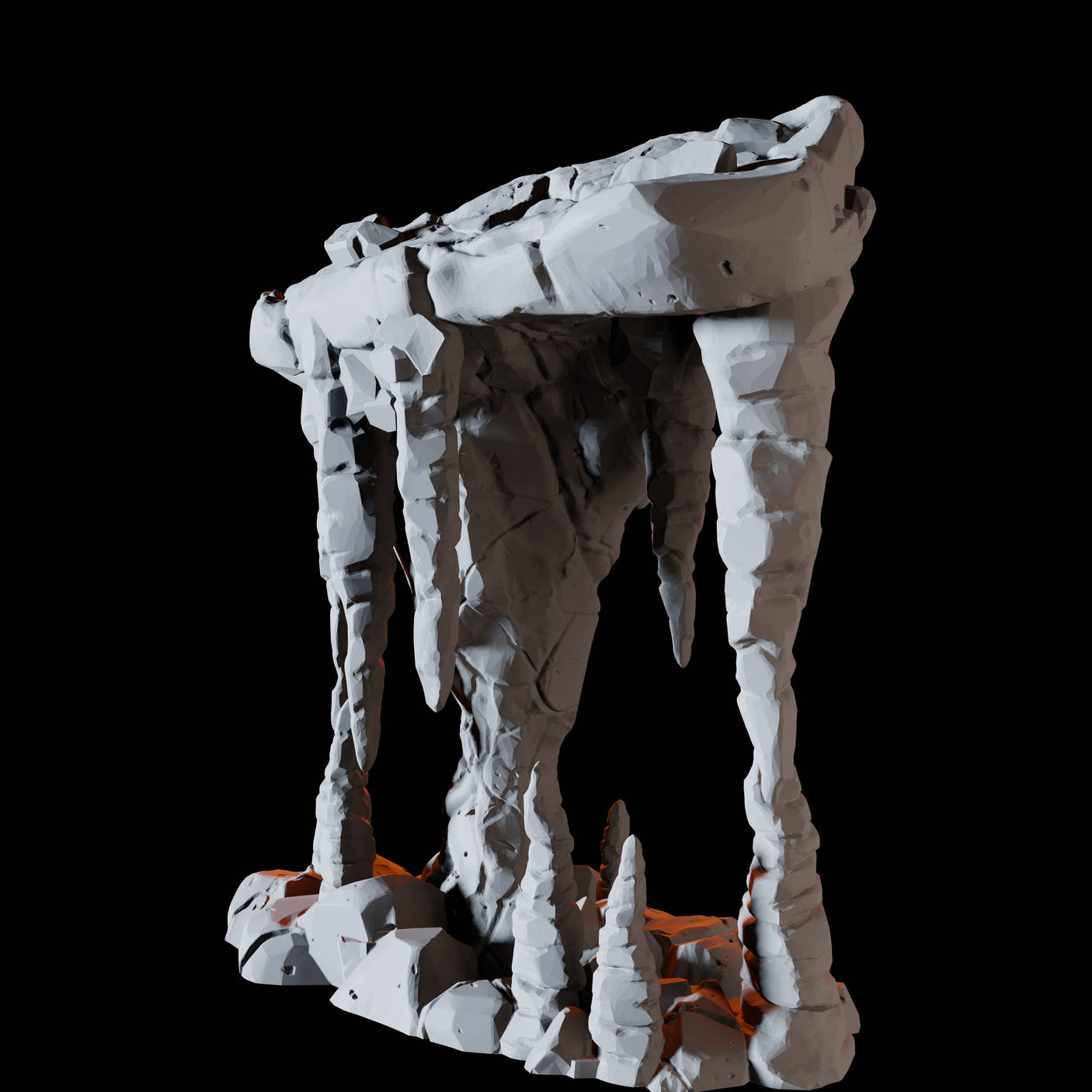 Rock Platform B Miniature for Dungeons and Dragons, Pathfinder or other TTRPGs