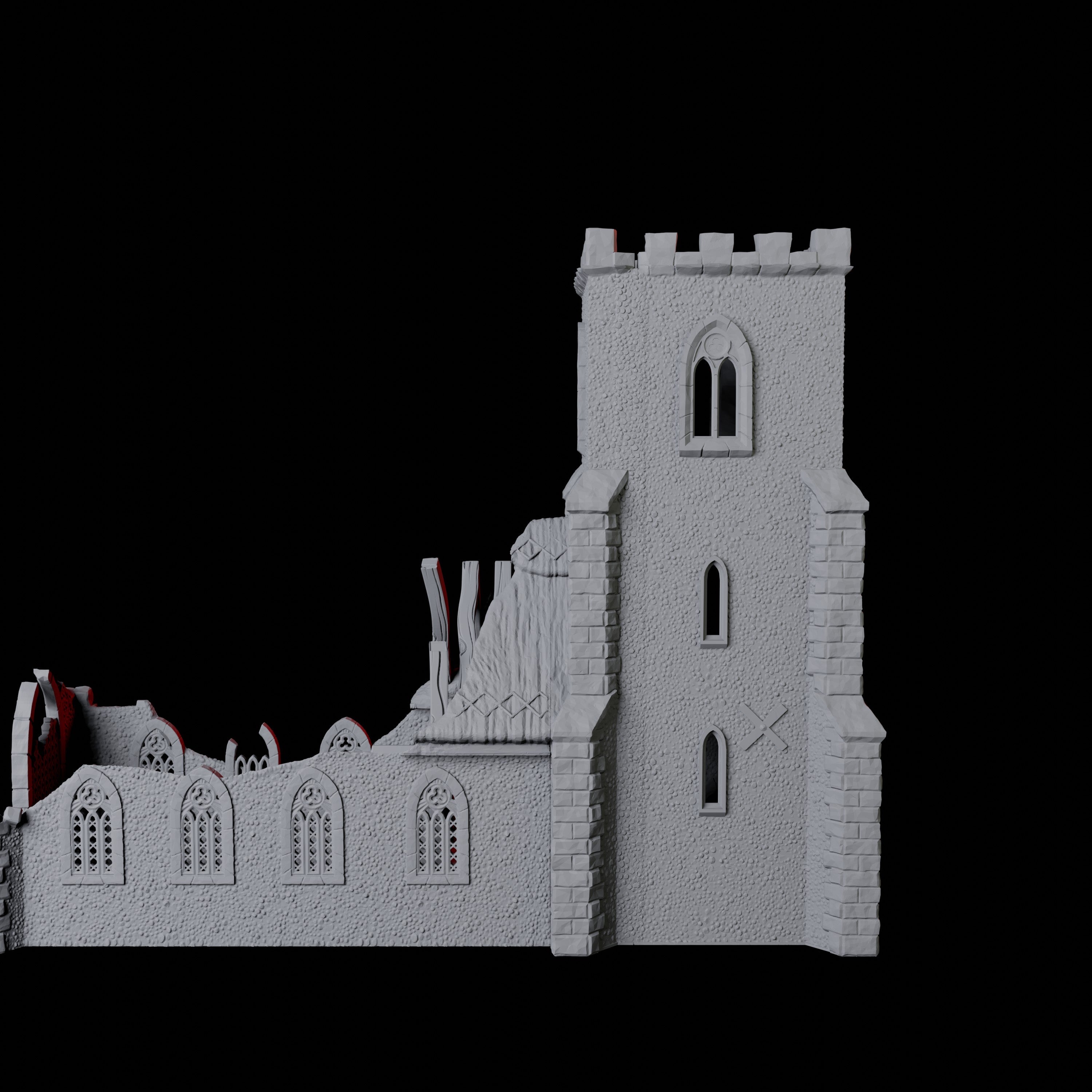 Ruined Church Dice Tower Miniature for Dungeons and Dragons