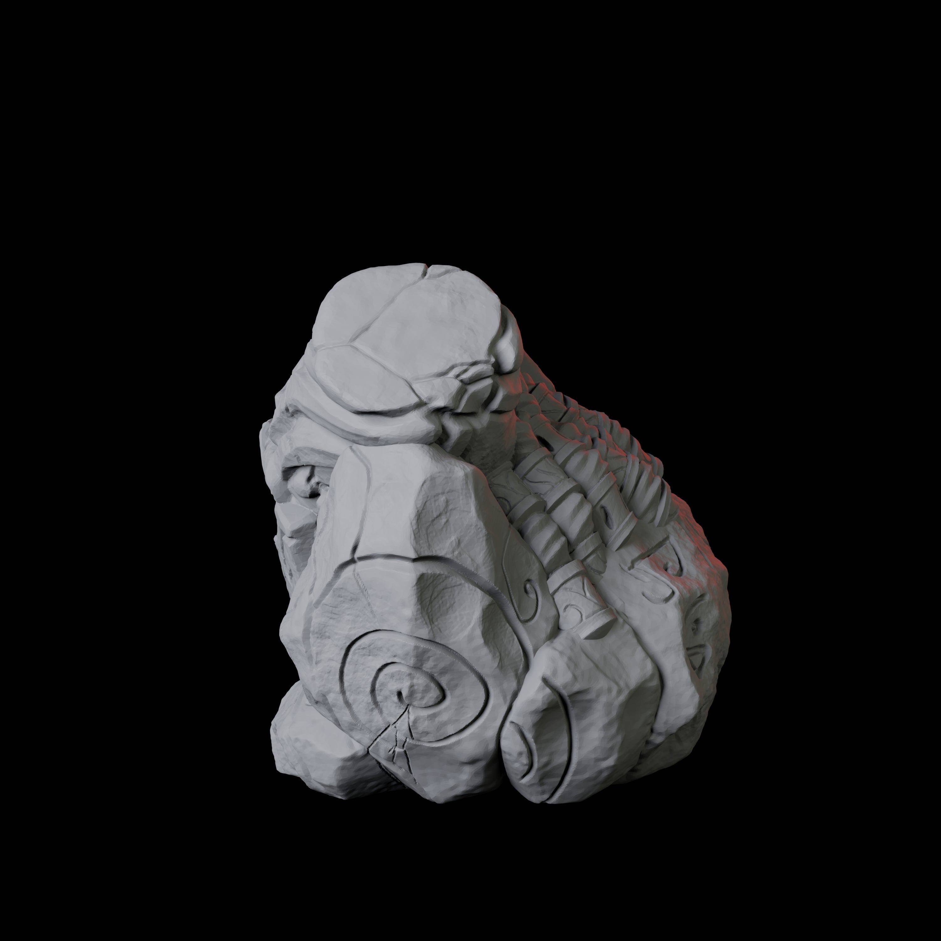 Ruined Gnome Statue Head Miniature for Dungeons and Dragons, Pathfinder or other TTRPGs
