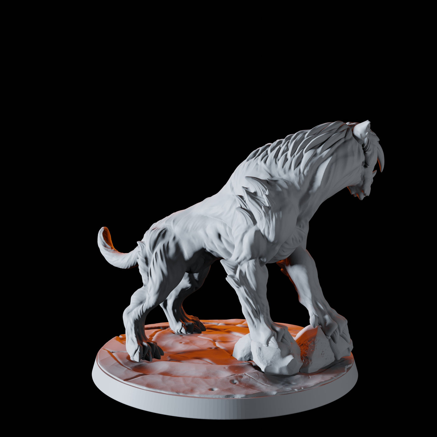 Sabre-Toothed Tiger A Miniature for Dungeons and Dragons, Pathfinder or other TTRPGs