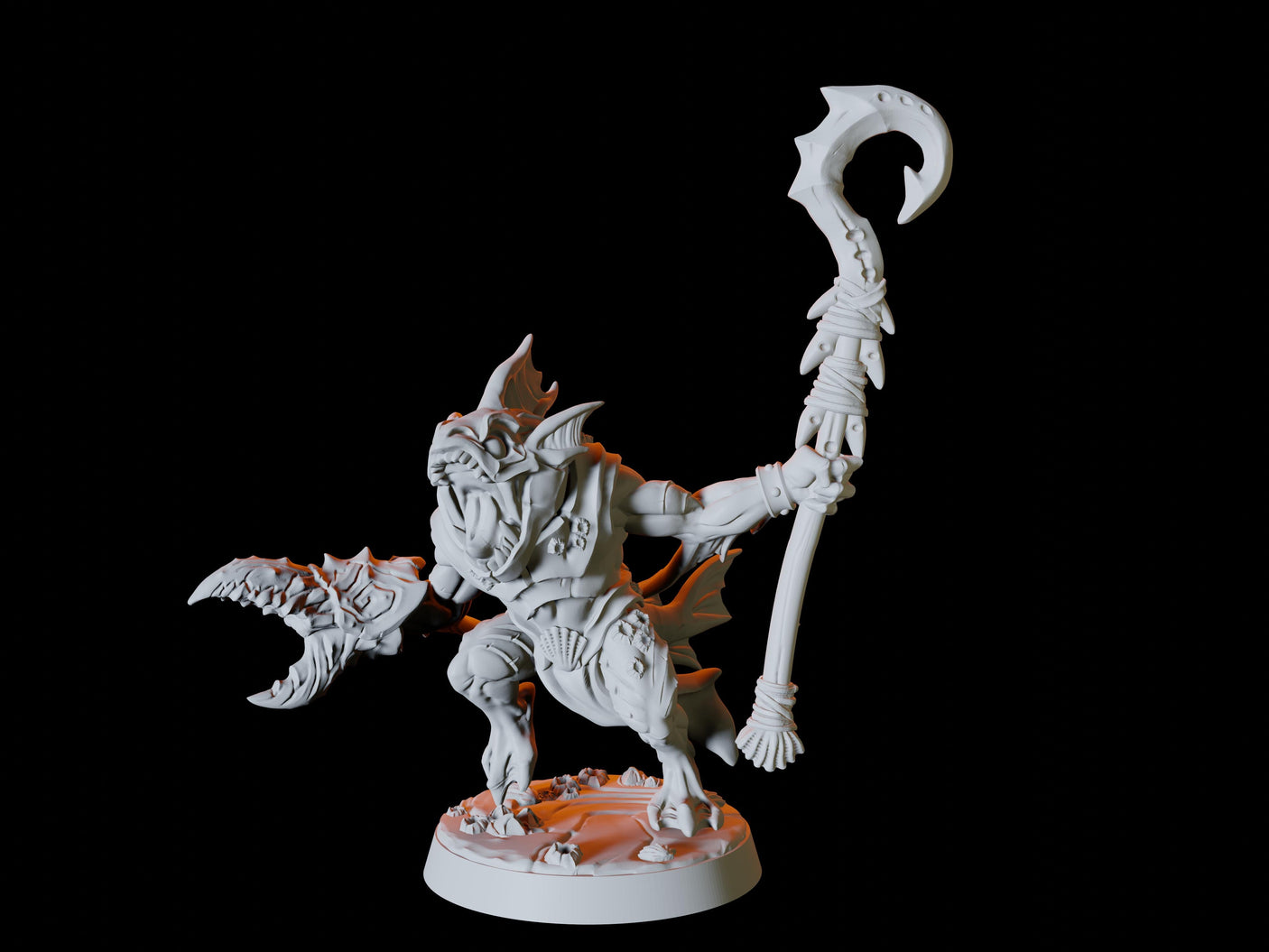 Sahuagin Army - Six Soldiers Miniature for Dungeons and Dragons, Pathfinder or other TTRPGs